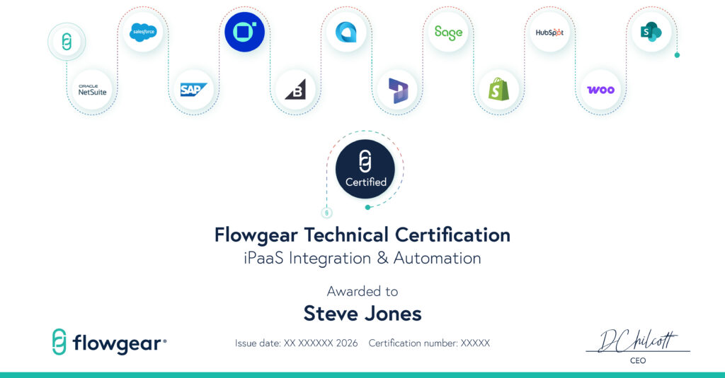 Flowgear Technical Certification course certificate